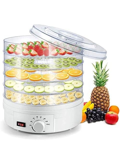Divik Digital Adjustable Timer Temperature Control Food Dehydrator With 5 Stackable Trays Food Preserver Machine for Fruits herbs Veggies Spice Meat Beef 1Pcs
