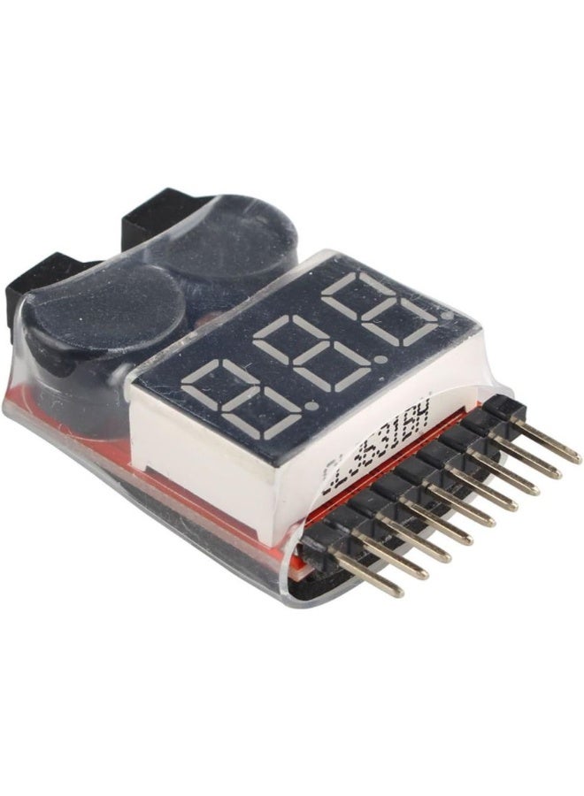 KNP 1-8S Lipo/Li-ion/Fe Battery Voltage Tester, 2-in-1 Low Voltage Buzzer Alarm - Image 1