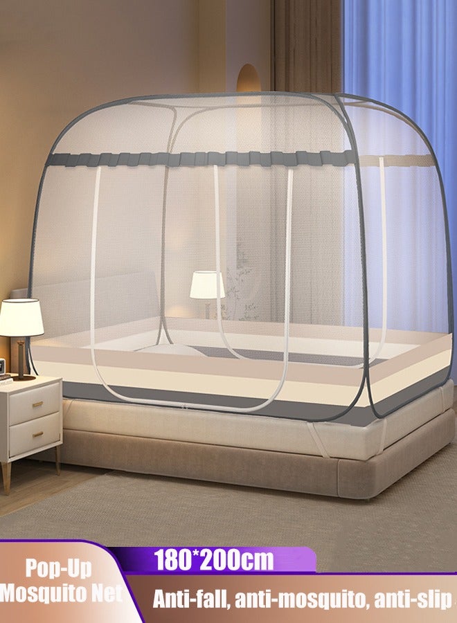 Pop-Up Mosquito Net Tent Wide Roof,Portable Folding Design with Bottom for Bedroom Yard Outdoor Camping Fishing Hiking Trip,Folding Bed Tent with Double Entry, Baby Toddler Bed Protection,Easy to Install ﻿  - Image 1