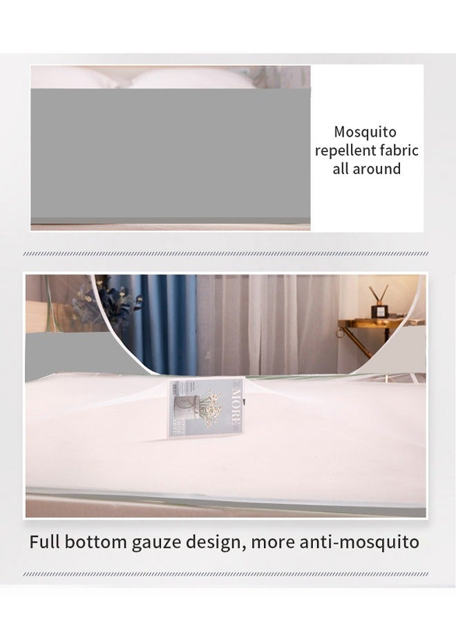 Pop-Up Mosquito Net Tent Wide Roof,Portable Folding Design with Bottom for Bedroom Yard Outdoor Camping Fishing Hiking Trip,Folding Bed Tent with Double Entry, Baby Toddler Bed Protection,Easy to Install ﻿  - Image 5