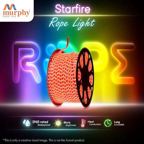 Murphy 2835-120 LED High Lumen Waterproof Indoor Outdoor Home Deorative, Diwali Lights, Rope Pipe Light, Cove Light (120 Led/Mtr) (Red, 5 Meter) - Image 2
