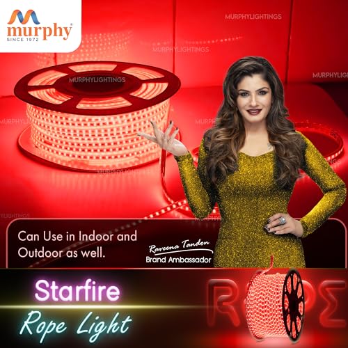 Murphy 2835-120 LED High Lumen Waterproof Indoor Outdoor Home Deorative, Diwali Lights, Rope Pipe Light, Cove Light (120 Led/Mtr) (Red, 5 Meter) - Image 3