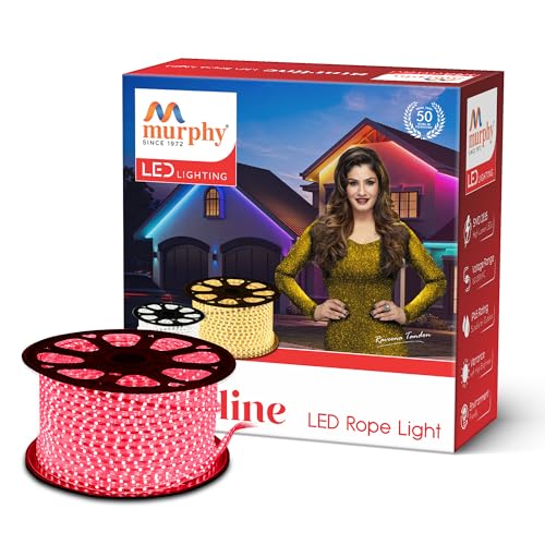 Murphy 2835-120 LED High Lumen Waterproof Indoor Outdoor Home Deorative, Diwali Lights, Rope Pipe Light, Cove Light (120 Led/Mtr) (Red, 5 Meter) - Image 1