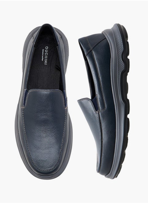 Men's Textured Slip-On Mocassins