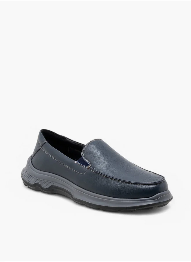 DUCHINI Men's Textured Slip-On Mocassins