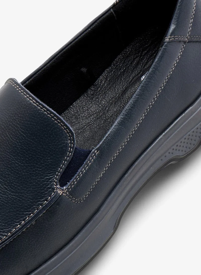DUCHINI Men's Textured Slip-On Mocassins