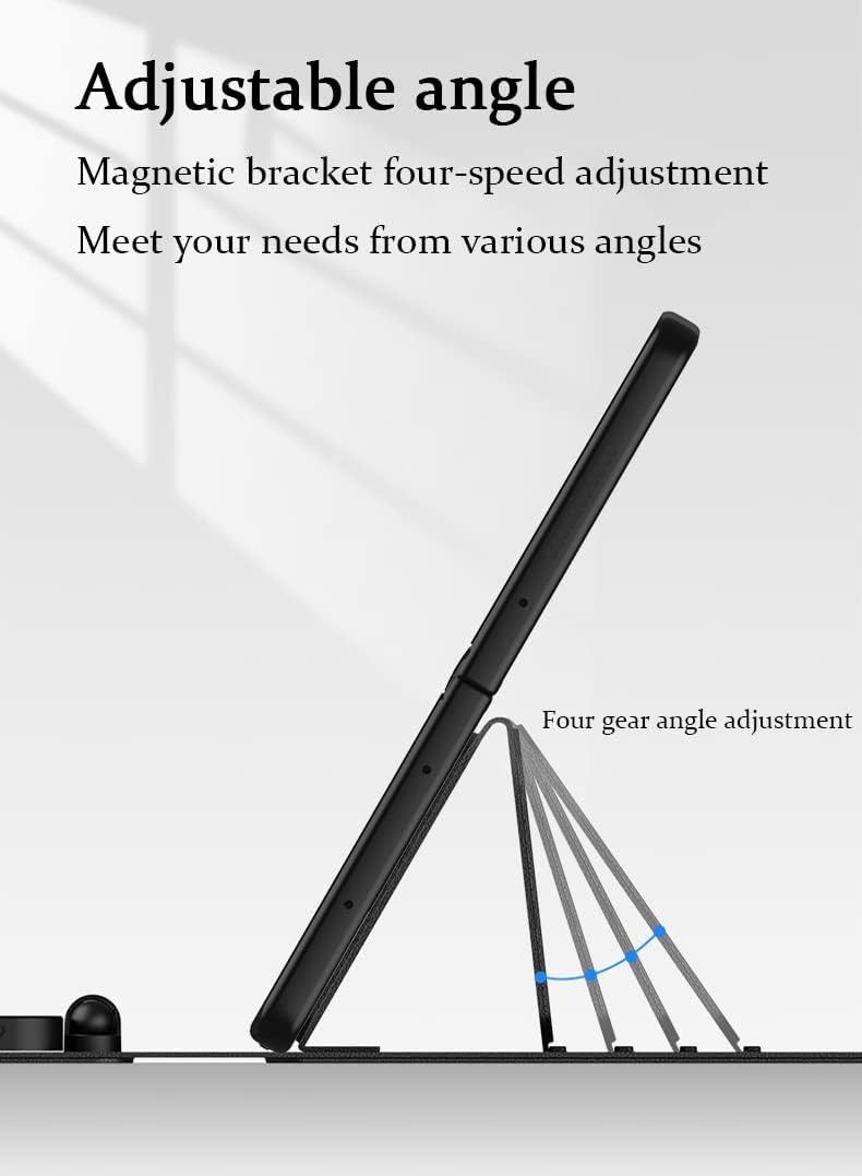 Samsung Galaxy Z Fold 4 Keyboard with Bluetooth Mouse and Capacitive Pen Bluetooth Keyboard Wirelessly Connects with Leather Cover - Image 4