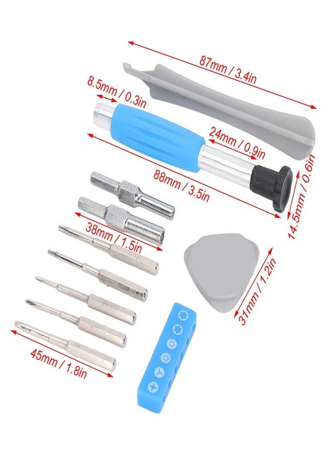 Chazcool Screwdriver Set, 3.8mm 4.5mm Security Bit Screwdriver, Screwdriver Repair Tool Kit, T8 T6 Screwdrivers Pry Opening Repair Tool Kit - Image 5