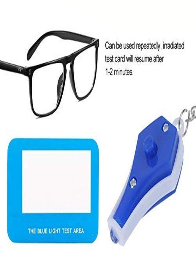 PIRASO Blue Light Blocking Blue Cut Anti-Glare Square Eyeglasses, Robert Downey Jr Frame for Eye Protection from UV by Computer/Tablet/Laptop/Mobile (with Torch and Testing Card) - Image 3