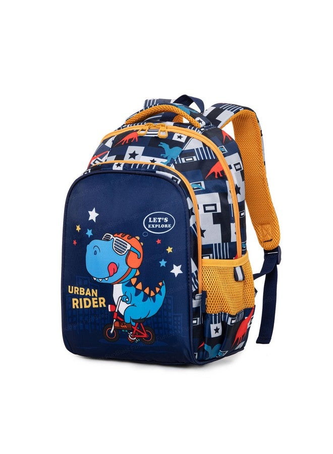 FunBlast 14" Inch Backpack for Kids Boys, Mini Bag, Toddler Backpack Preschool Nursery Bag, Small Size Lightweight Miniature Bags for Children 3 to 8 Years (DR-Blue, 36 X 27 X 15 Cm) - Image 1