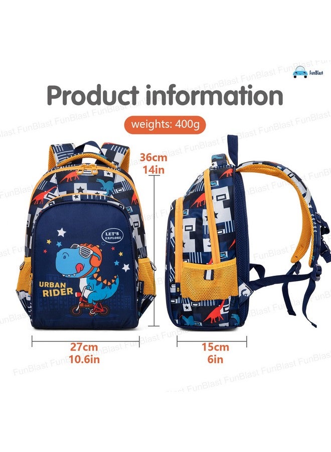 FunBlast 14" Inch Backpack for Kids Boys, Mini Bag, Toddler Backpack Preschool Nursery Bag, Small Size Lightweight Miniature Bags for Children 3 to 8 Years (DR-Blue, 36 X 27 X 15 Cm) - Image 2