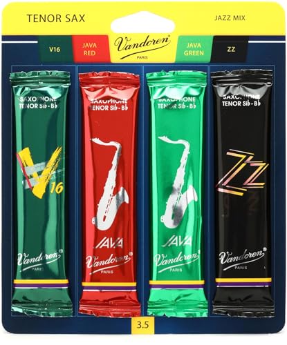 Vandoren بطاقة مزيج قصب الساكسفون التينور من فاندورين SRMIXT35 تشمل 1 من كل من ZZ و V16 و JAVA و JAVA Red قوة 3.5 - Image 3