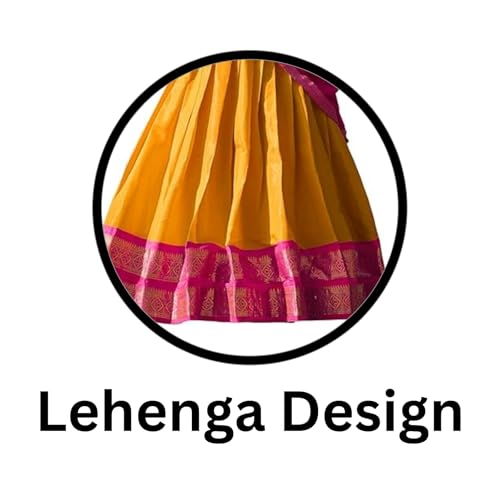 LooknBook Art Women's Solid Pattern Cotton Silk Blend Lehenga Choli Dupatta Set with Unstitched Blouse Piece and Zari Weave Type - Image 4