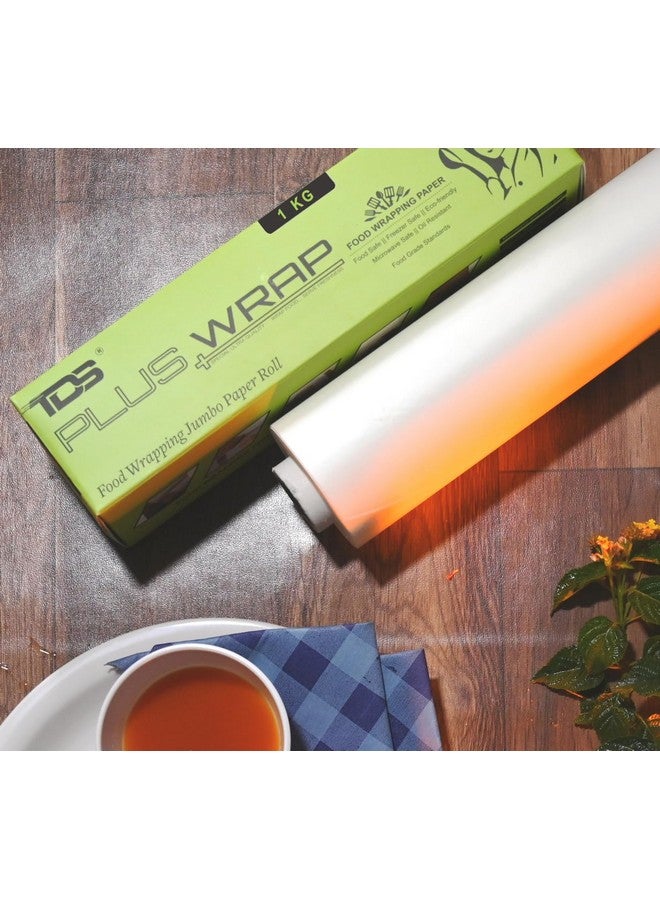 TDS Plus WRAP Plain Butter Paper for Food Wrapping (1KG) Water & Grease Resistant Biodegradable Parchment Roll Non-Stick Re-heatable Oven Safe Roll Foodsafe Packing & Serving - Image 2