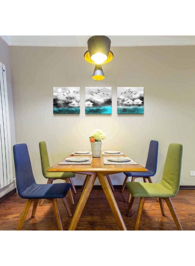 DZRWUBHS Abstract Canvas Wall Art For Bedroom Wall Decor For Living Room Modern Family Bathroom Canvas Art Kitchen Ink Landscape Abstract Pictures Artwork Wall Painting Ready To Hang Home Decorations 3 Pieces - Image 5