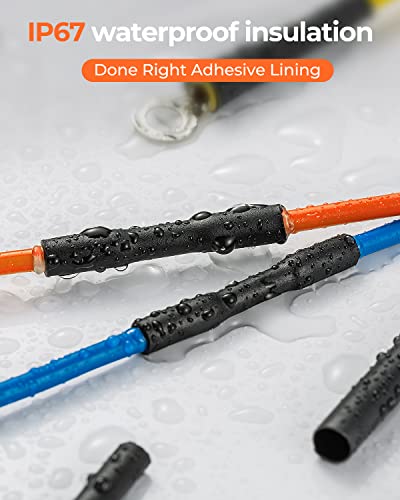 Eventronic 400 Pcs Heat Shrink Tubing Kit-3:1 Ratio Adhesive Lined,Marine Grade Shrink Wrap - Industrial Heat-Shrink Tubing - Black - Image 5