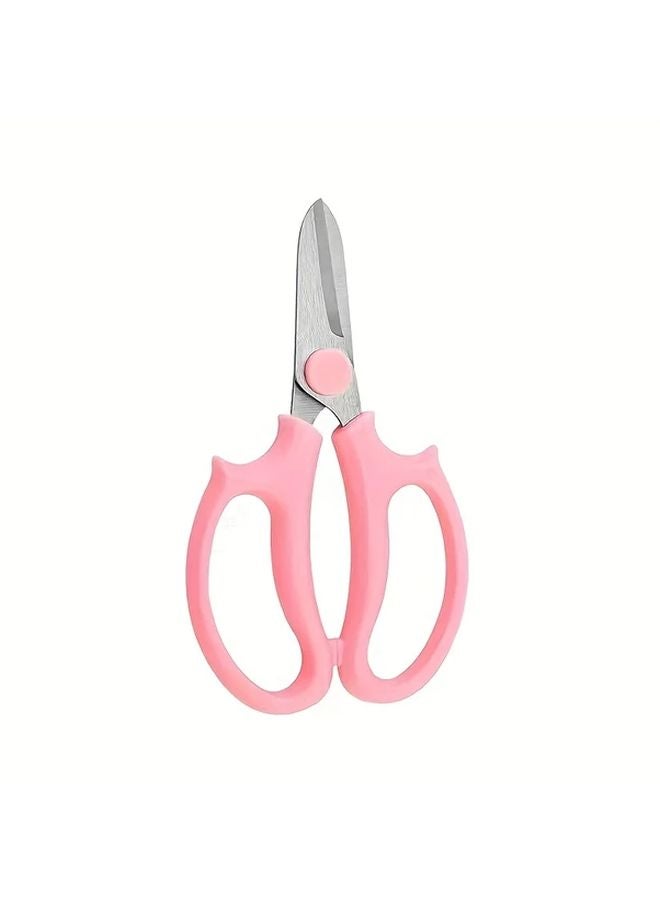 Pink Garden Shears Professional Floral Scissors For Flower Arrangements Garden Trimming Plant Pruning Fruit Picking - Image 1