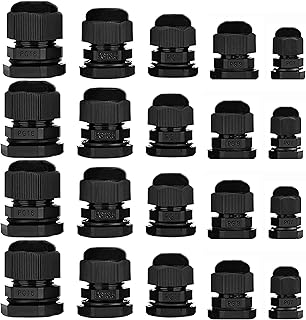 monochef 20pcs Cable Gland Waterproof Adjustable 3-13mm Cable Connectors PG7 PG9 PG11 PG13.5 PG16 Plastic Cable Gland - Image 1