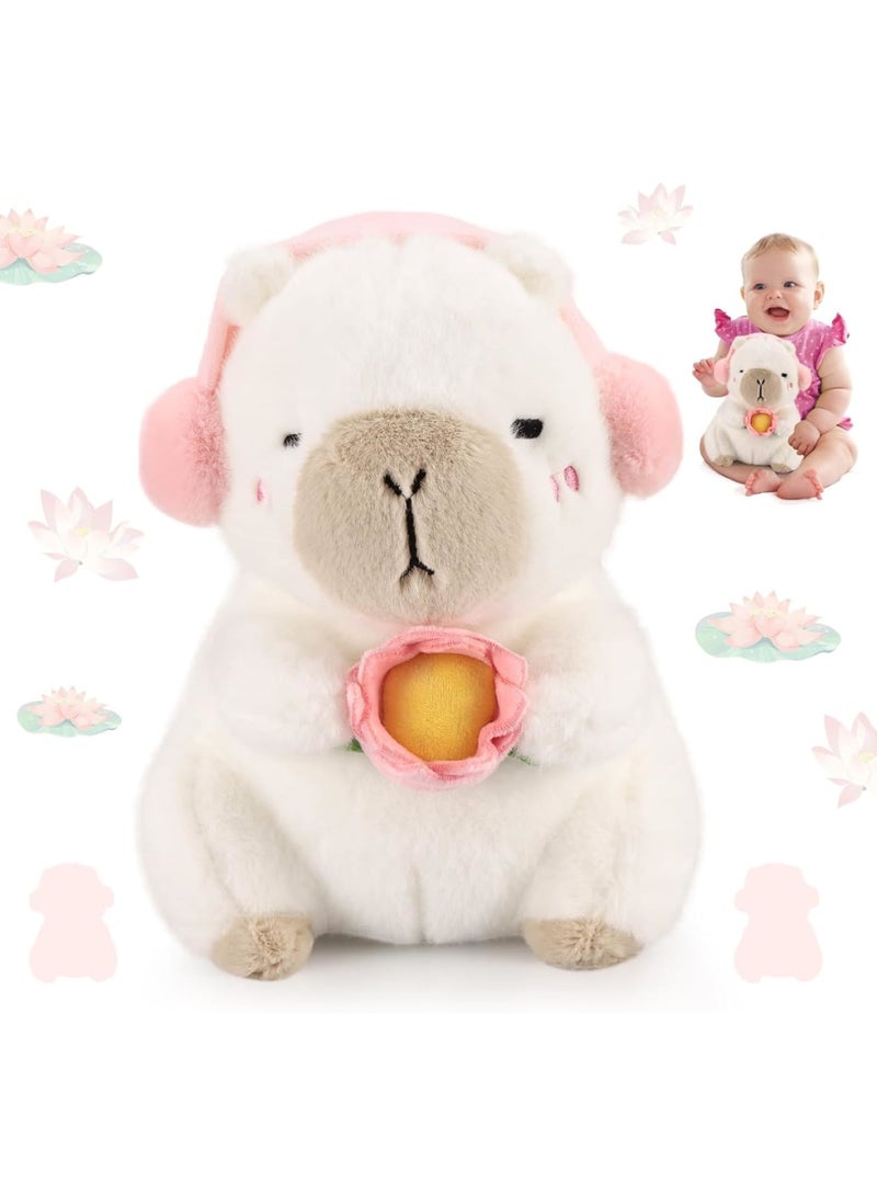 Zikra Cute Lotus Capybara Plush Kawaii Capybara Stuffed Aniamls Toys,Soft Capybara Plushies Toy Lotus Capybara Decor,Capybara Doll Pillow Gifts Birthday for Kid - Image 1