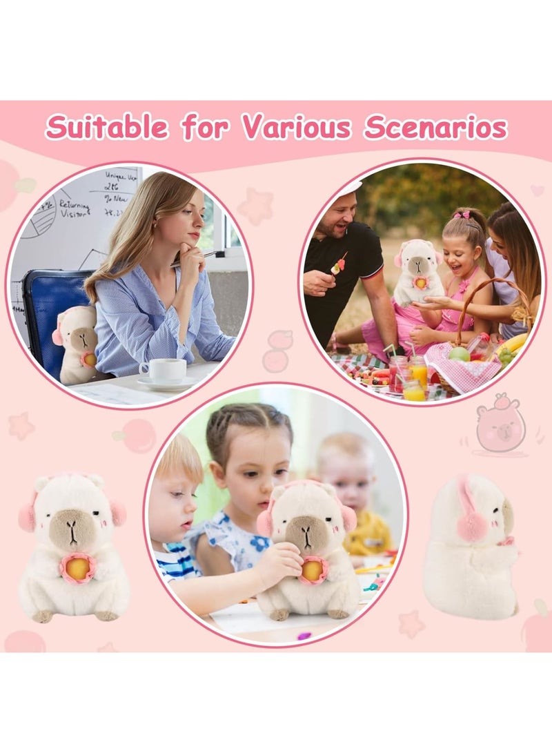 Zikra Cute Lotus Capybara Plush Kawaii Capybara Stuffed Aniamls Toys,Soft Capybara Plushies Toy Lotus Capybara Decor,Capybara Doll Pillow Gifts Birthday for Kid - Image 4