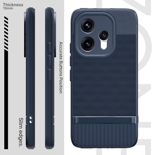 Pikkme غطاء خلفي Pikkme لهاتف Oppo Reno 15 5G حماية الكاميرا تصميم مكعب سداسي ثلاثي الأبعاد غلاف سيليكون واقي (أزرق) - Image 3