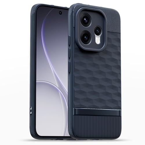 Pikkme غطاء خلفي Pikkme لهاتف Oppo Reno 15 5G حماية الكاميرا تصميم مكعب سداسي ثلاثي الأبعاد غلاف سيليكون واقي (أزرق) - Image 1