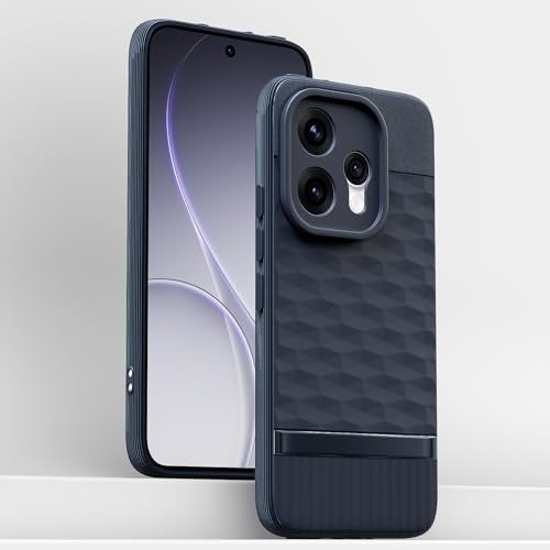 Pikkme غطاء خلفي Pikkme لهاتف Oppo Reno 15 5G حماية الكاميرا تصميم مكعب سداسي ثلاثي الأبعاد غلاف سيليكون واقي (أزرق) - Image 2