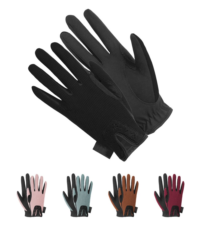 Thapower Women Horse Riding Gloves Winter Equestrian Horseback Gloves Lady Youth Girl Outdoor Star Pattern Mitts Perfect for Biking Cycling Gardening - Image 1