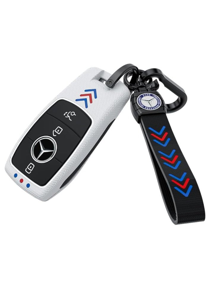 Generic Compatible with Mercedes Benz Key Fob Cover Case Shell, 2020 Upgraded TPU with Rubber Keychain Protector for E Class, S Class, A Class, C Class, G Class  - Image 1