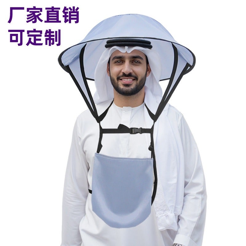 Factory Direct Foldable Sun Hat - Prayer & Sun Protection, Ethnic Style Design - Image 2