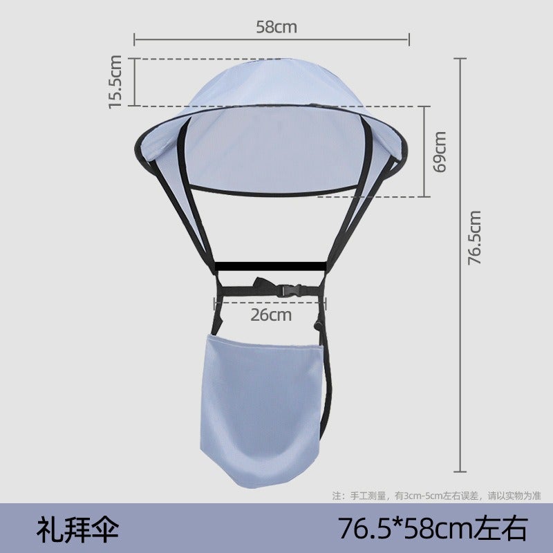 Factory Direct Foldable Sun Hat - Prayer & Sun Protection, Ethnic Style Design - Image 1