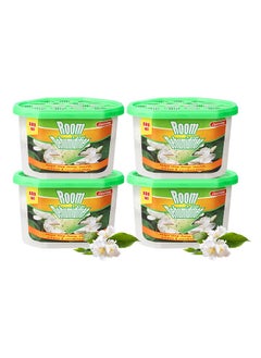 هومار كيت 4-قطع امتصاص الرطوبة 600ml، مزيلات الرطوبة للسيطرة على الرطوبة الزائدة للطوابق السفلية، خزائن، حمامات، غرف الغسيل، المطبخ والدراسة، امتصاص الرطوبة مزيل الرائحة (عطر الياسمين)  - Image 1