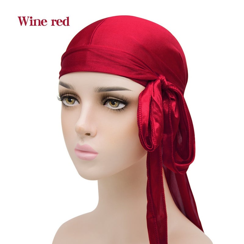 Silky Smooth Durag with Long Tails | Premium Polyester Satin Head Wrap for Men & Women
