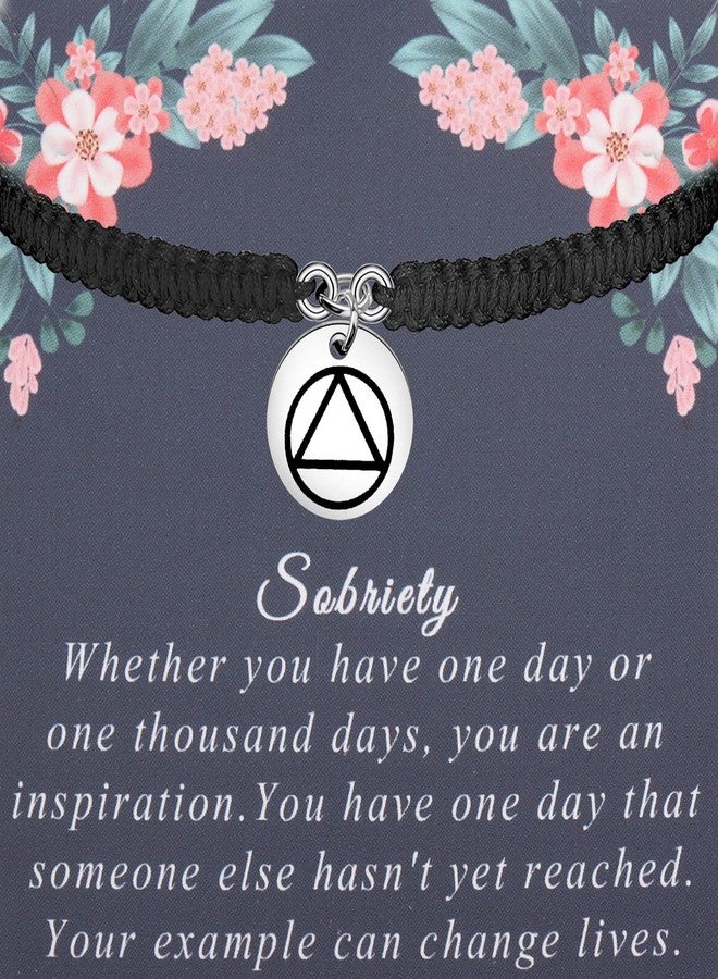 PLITI Sobriety Gift Addiction Recovery Gift Alcoholics Anonymous Gift 12 Step Gift AA Recovery Bracelet For Women (Sobriety AA bg) - Image 2