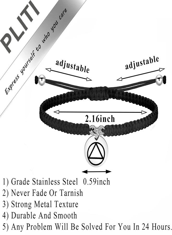 PLITI Sobriety Gift Addiction Recovery Gift Alcoholics Anonymous Gift 12 Step Gift AA Recovery Bracelet For Women (Sobriety AA bg) - Image 3