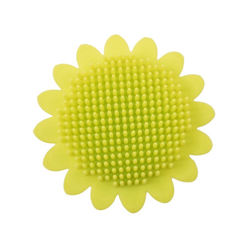 Shopurb Baby Shampoo Brush, Fine Bristles Silicone Bath Brush Handle Designs Skin-Friendly Comfort Convenient Silicone for Bathroom for Baby - Image 1