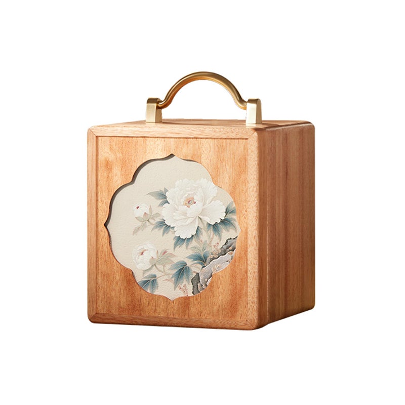 KAOTGOT Wooden Jewelry Box for Women Walnut Wooden Jewelry Box with handle 4-Tier Jewelry Organizer for Rings, Necklaces - Image 1