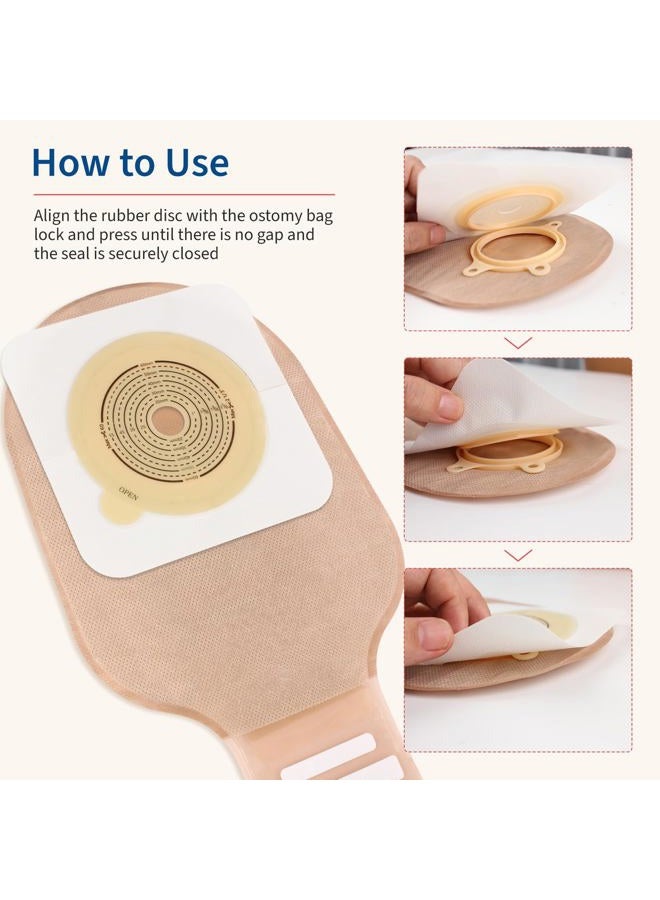 DERAYMI 10 Pack Skin Barriers for Two Piece Colostomy Bags, Ostomy Barrier with Non-Woven Border, Cut-to-Fit, 60mm Max - Image 5