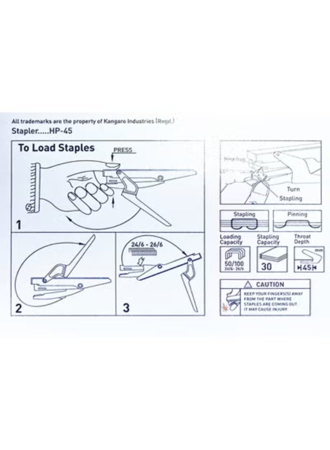 أفضل دباسة ثقيلة HP-45 مع 4 علب (4000 دبوس) – قوية ومتينة وسهلة الاستخدام - view 4