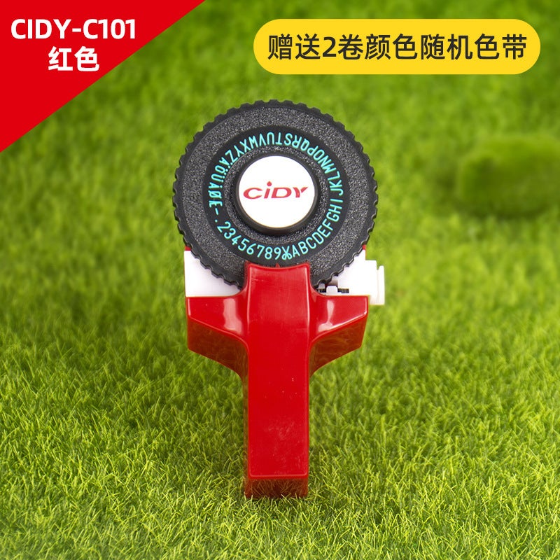 Xidi Mini Manual Printer C101 Label Embossing Tape Label Machine Hand Account Temu Popular Label Machine - Image 1