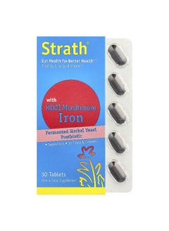 Bio-Strath Bio-Strath, Fermented Herbal Yeast Postbiotic, With Koji Mushroom Iron, 30 Tablets  - Image 1