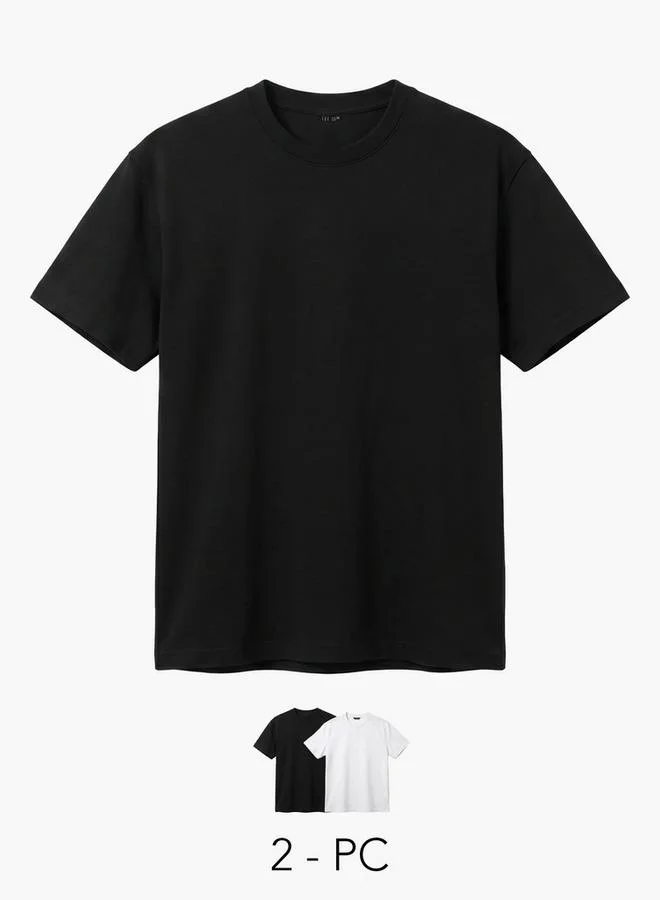 Splash FAV Men Crew Neck Short Sleeve T-shirt - Set of 2