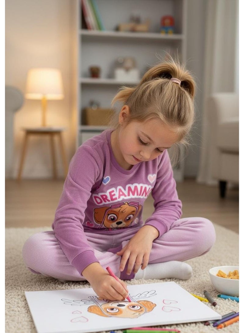 نيكلوديون باو باترول بيجامات صوفية للبنات من باو باترول سكاي من Kids TV. - Image 3