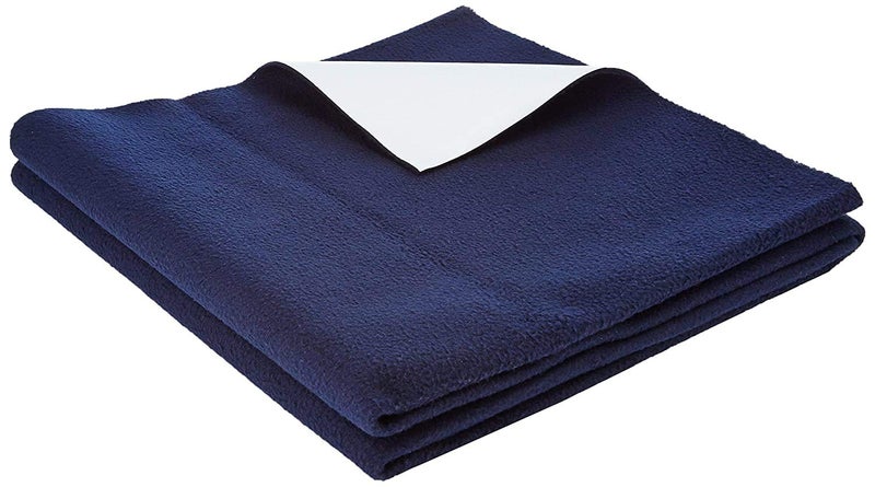 SUBHUSHA Baby Bed Protector Quick Dry Laminated Sheet Waterproof Mat (Navy Blue) S - Image 1
