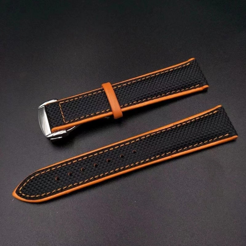 Bluejw New Style Sport Watch Strap Canvas Leather Sailcloth Watch Band - Replaceable Watch Straps - Image 1
