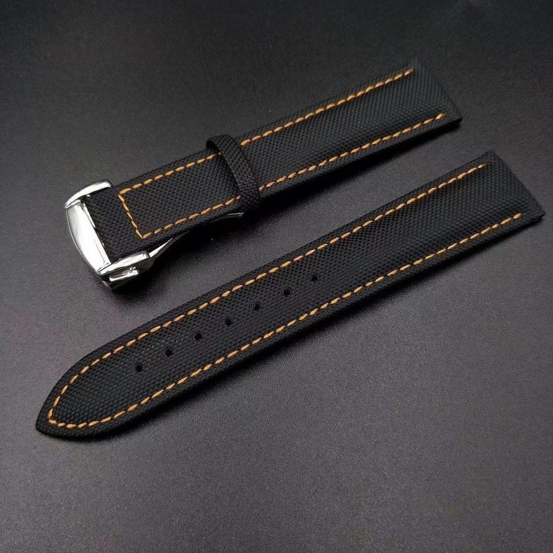 Bluejw New Style Sport Watch Strap Canvas Leather Sailcloth Watch Band - Replaceable Watch Straps - Image 4