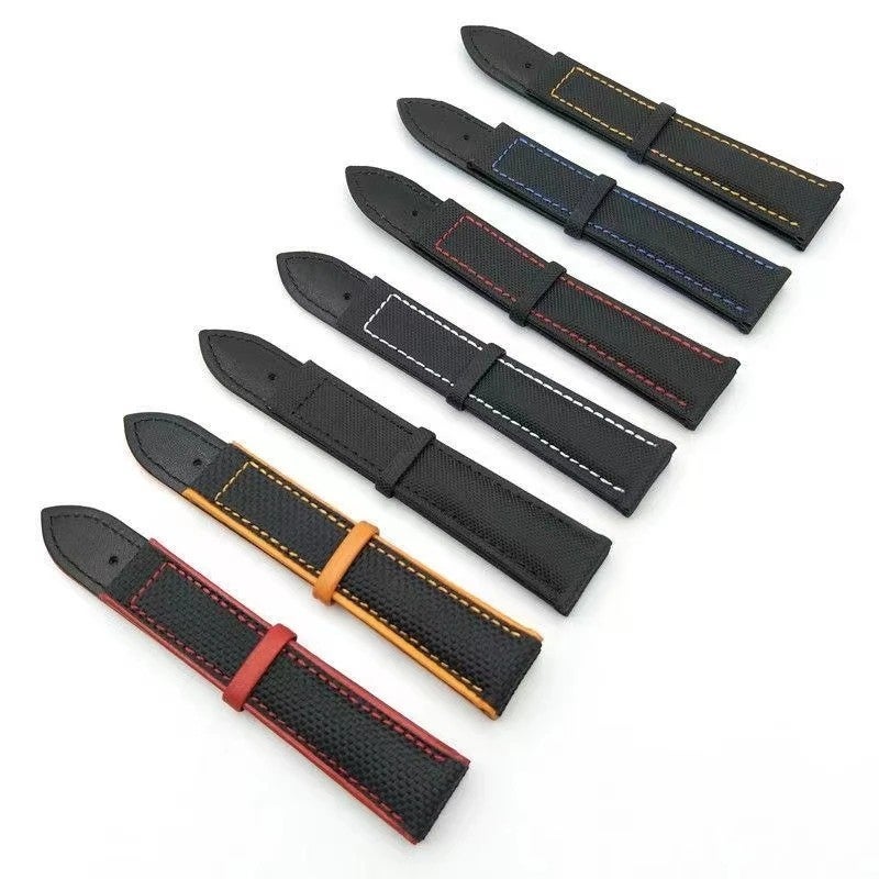 Bluejw New Style Sport Watch Strap Canvas Leather Sailcloth Watch Band - Replaceable Watch Straps - Image 2