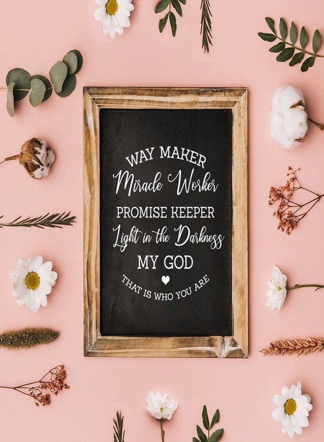 JAJADO Reusable Self Adhesive Silk Screen Stencils Miracle Worker Bible Verse Chalk Paste Stencils Waymaker Christian Screen Printing T-Shirt Stencils for Painting on Wood, Clothing, DIY Home Decor - Image 3