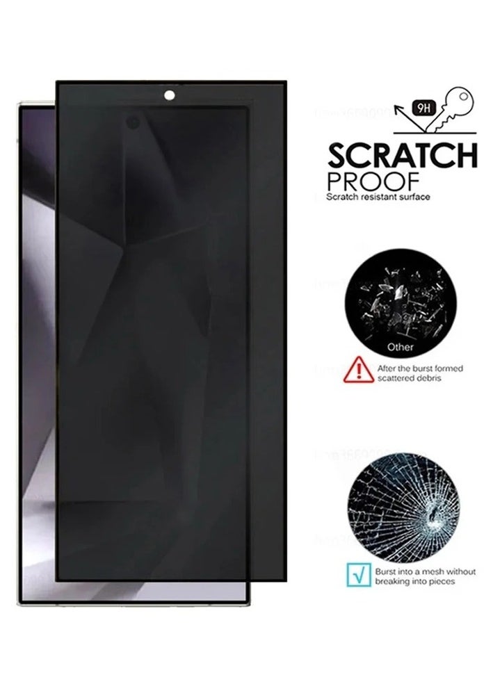 Generic - Samsung Galaxy S24 Ultra Privacy Glass Screen Protector Anti-Spy Tempered Glass Film Scratch Resistant Bubble Free Glass Screen Protector - Image 1