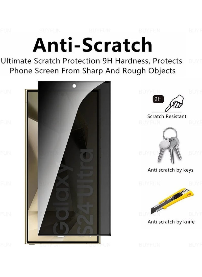 Generic - Samsung Galaxy S24 Ultra Privacy Glass Screen Protector Anti-Spy Tempered Glass Film Scratch Resistant Bubble Free Glass Screen Protector - Image 1
